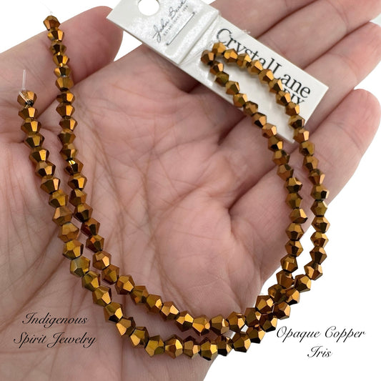 4mm Opaque Copper Iris - Crystal Lane