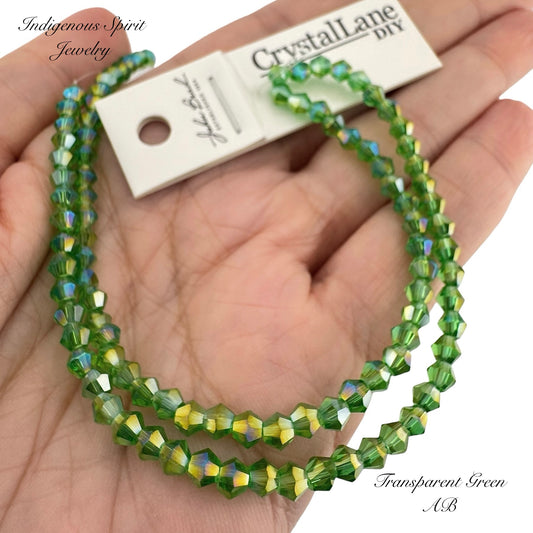 4mm Transparent Green AB - Crystal Lane