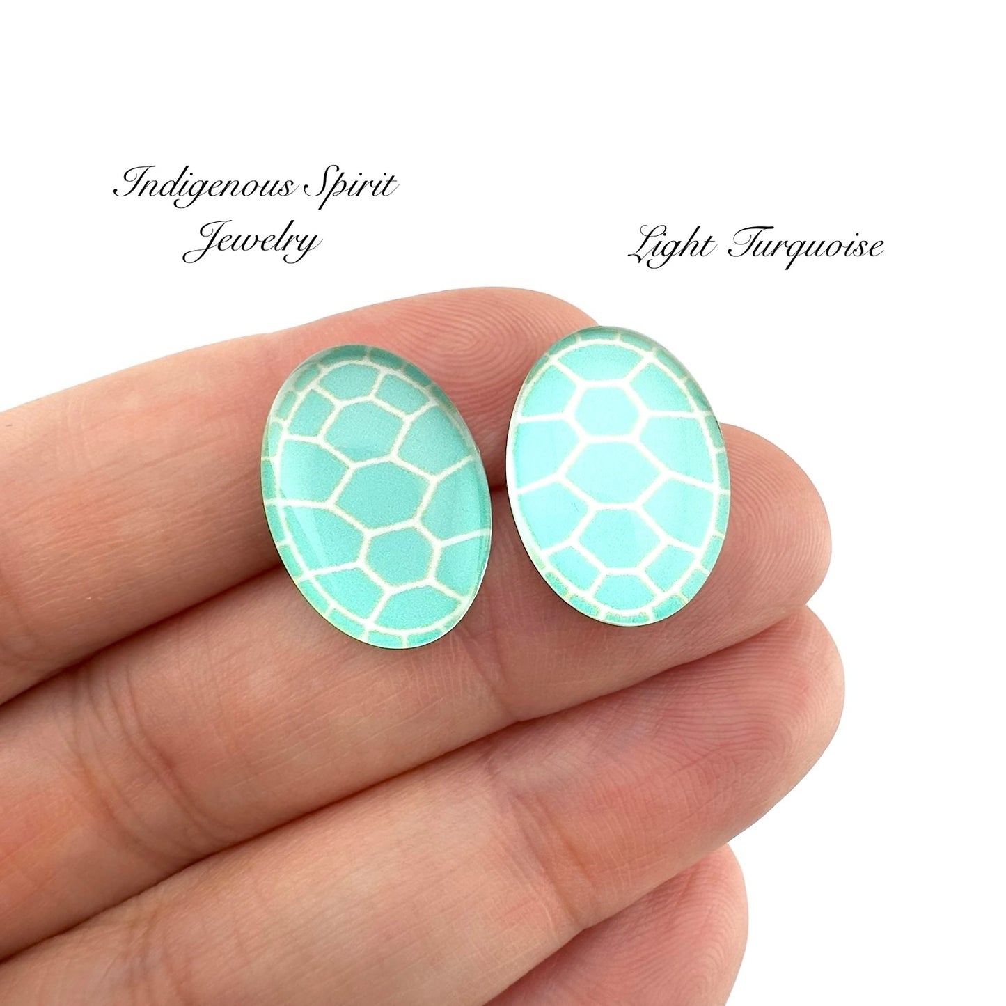 18mm x 14mm Turtle Shell Glass Cabochons