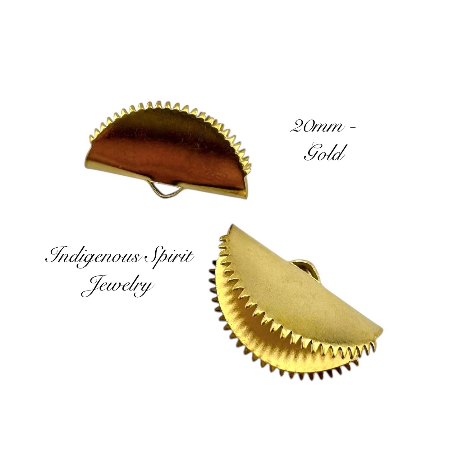 Stainless Steel Ribbon Crimps (half-round)