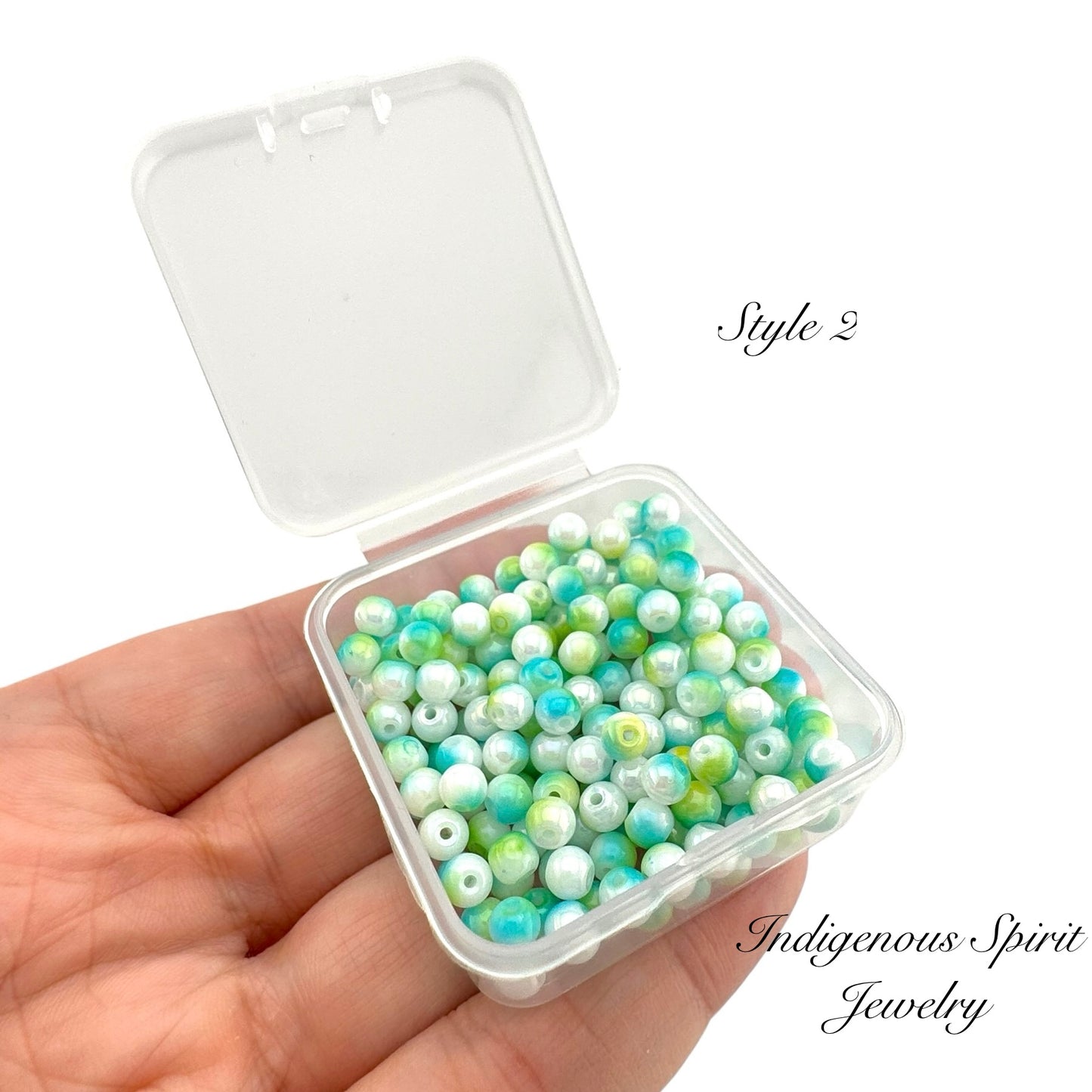 4mm Multi-colour Glass Pearl Beads - 20g box (12 colours!)