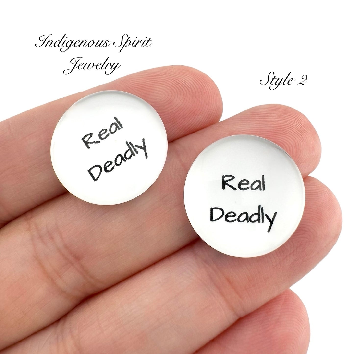 18mm Indigenous Sayings Glass Cabochons