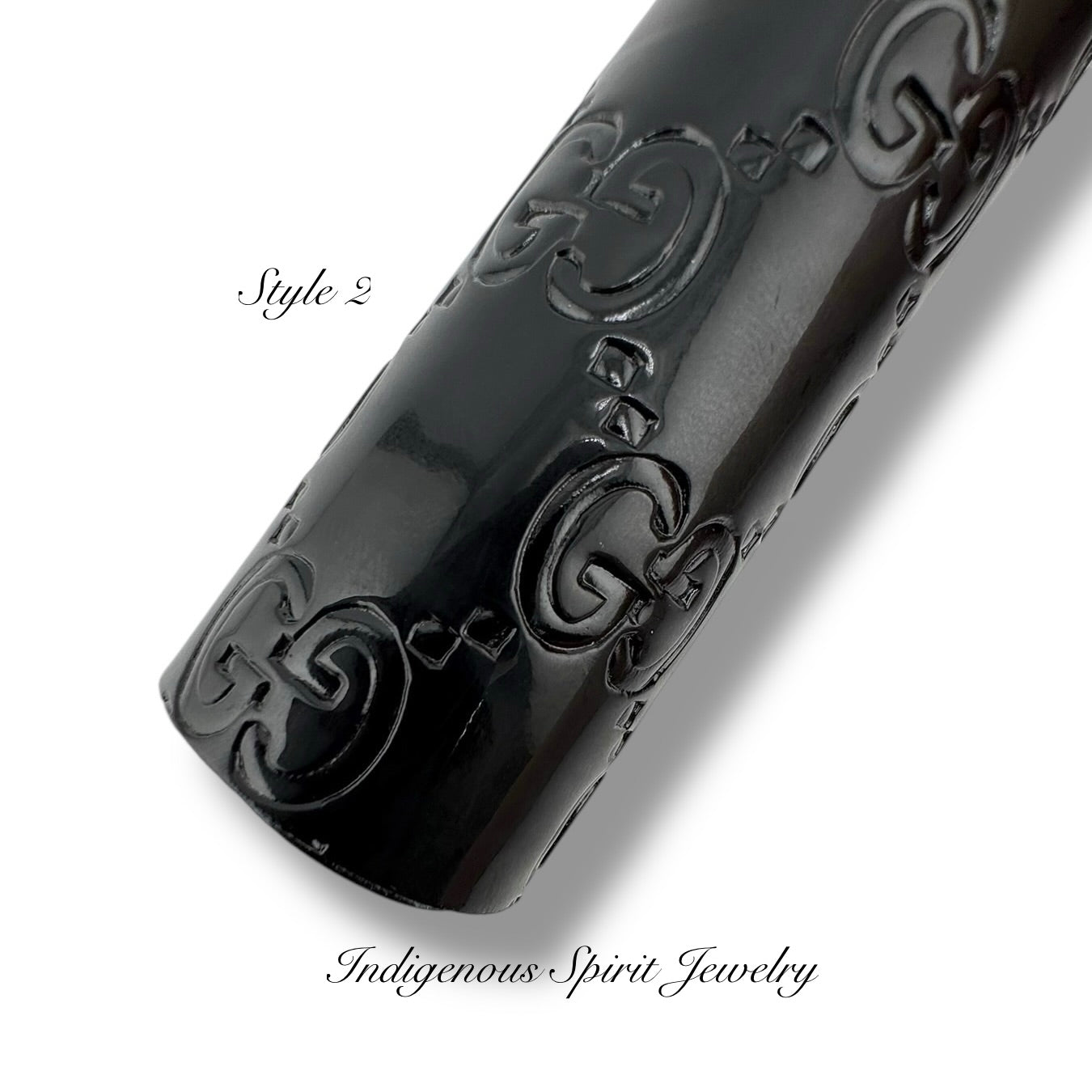 Style 2 - Fancy Letter Faux Leather Backing