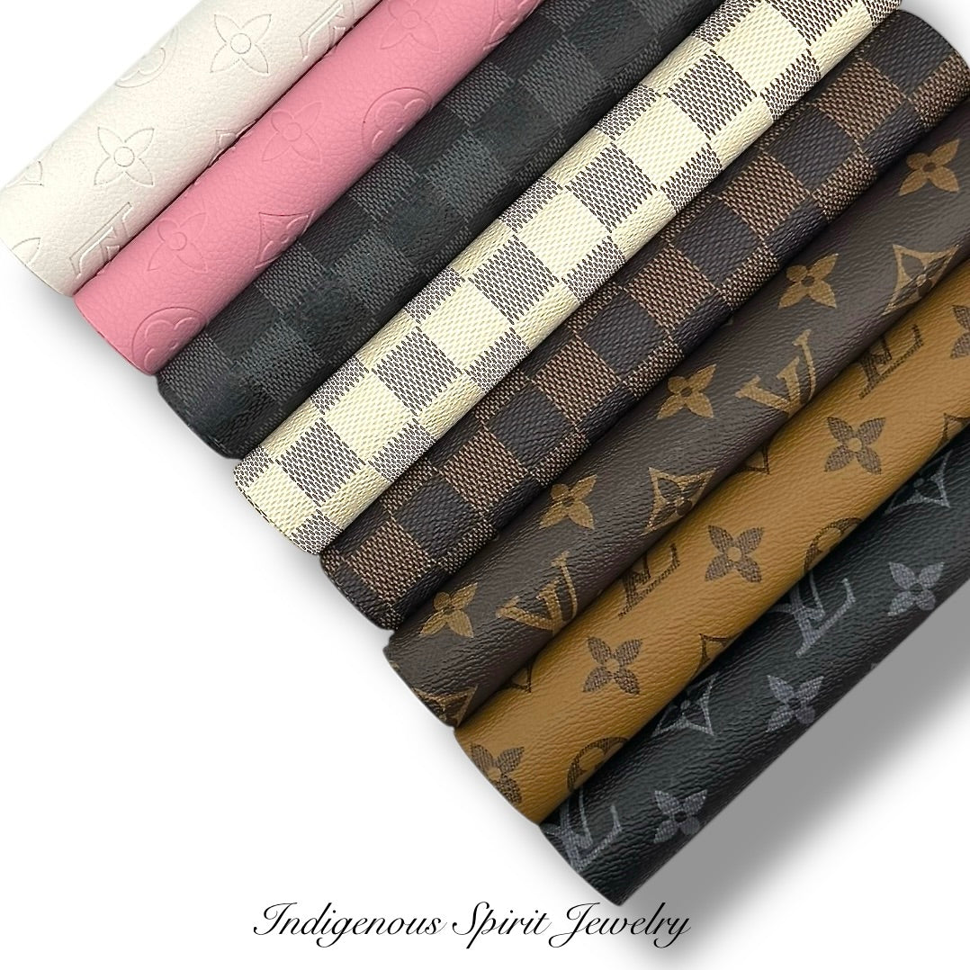 Style 1 - Fancy Letter Faux Leather Backing