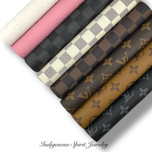 Style 1 - Fancy Letter Faux Leather Backing