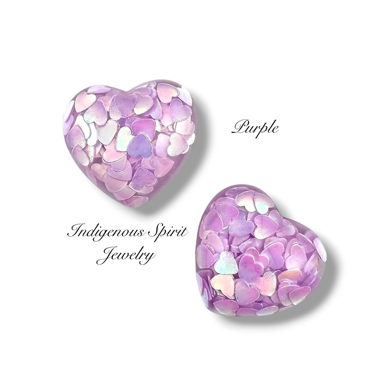 Confetti Hearts in Resin Hearts