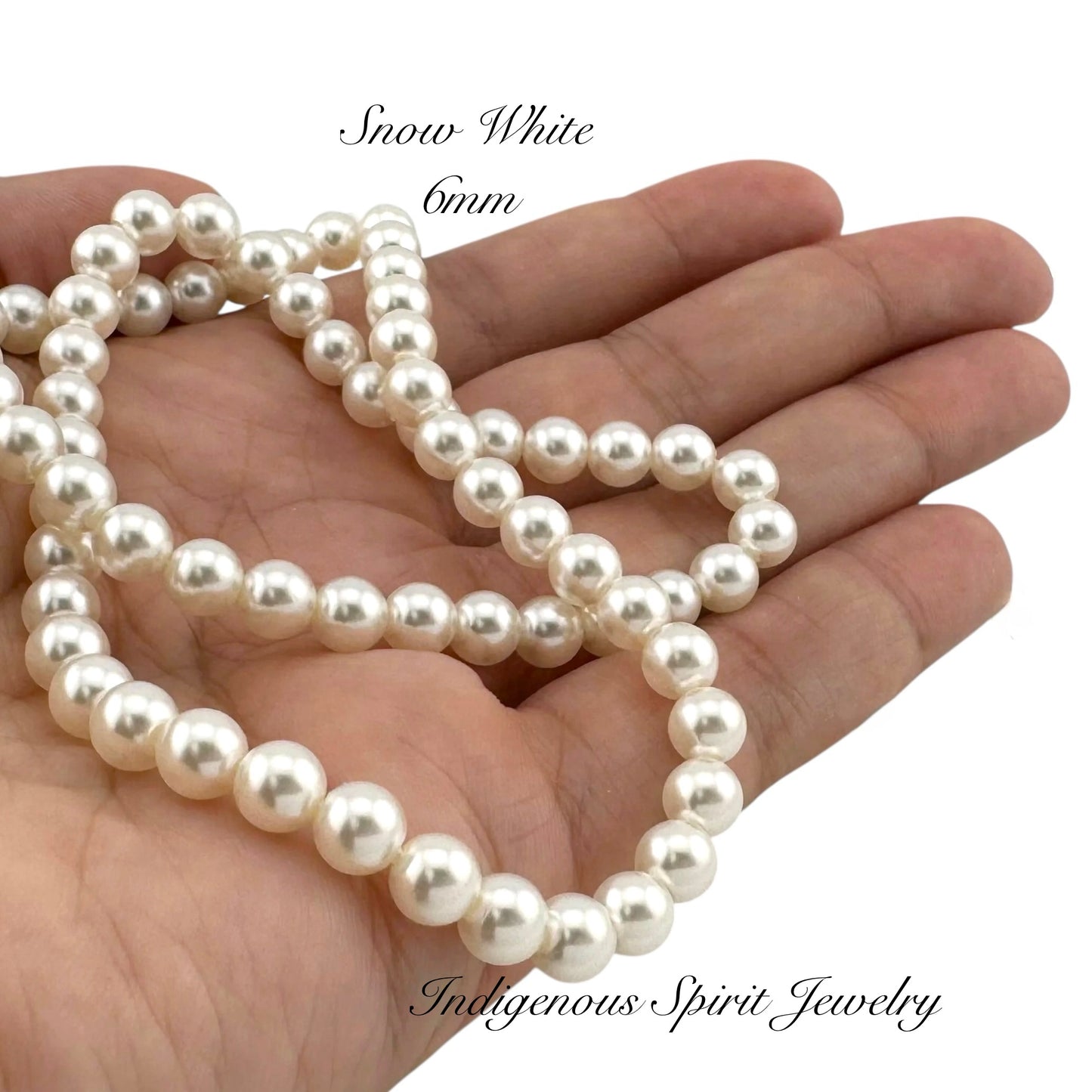 6mm Glass Pearl Strands