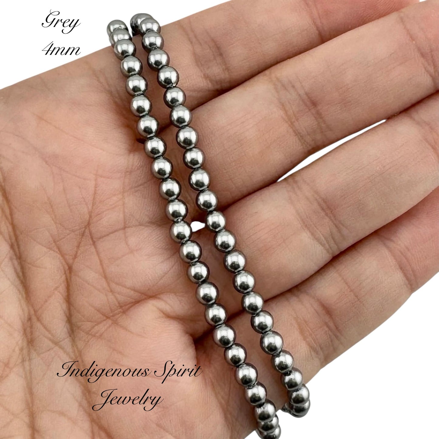 4mm Glass Pearl Strands