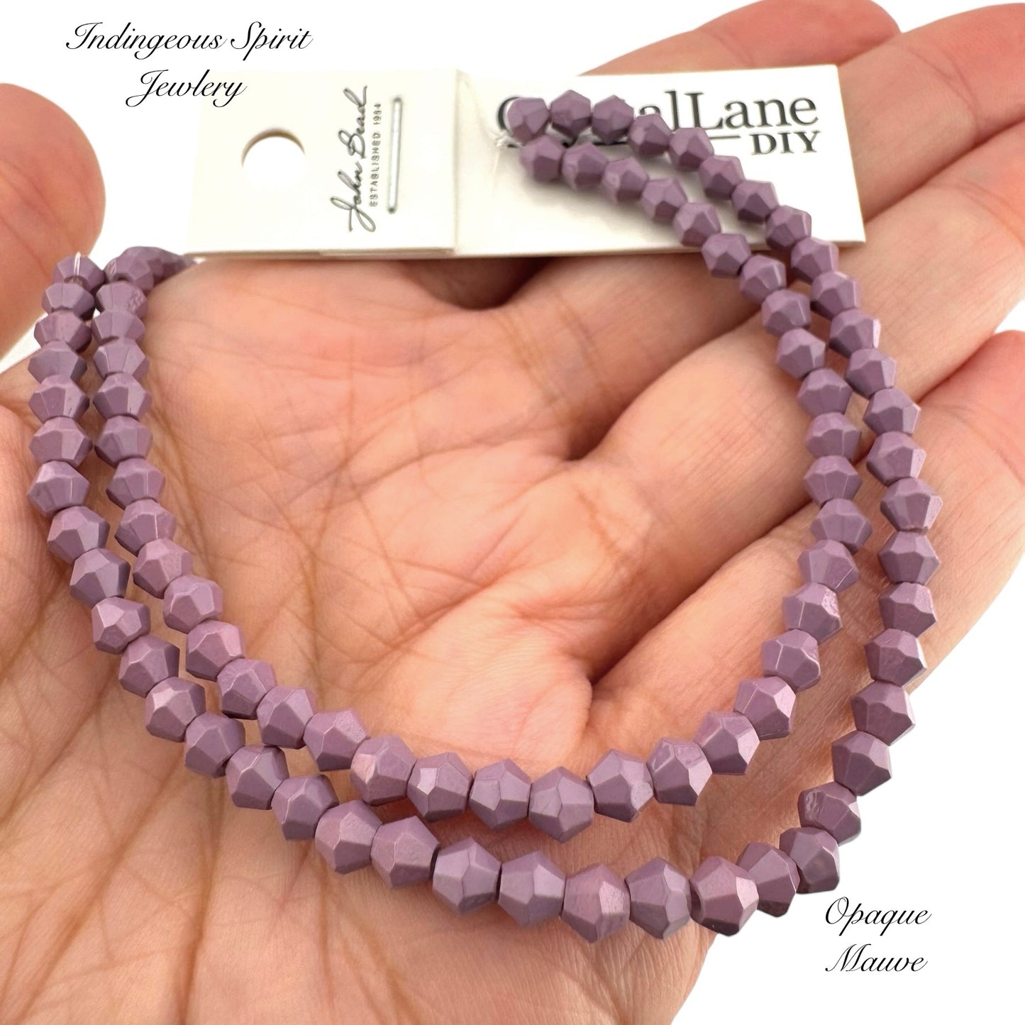 4mm Opaque Mauve - Crystal Lane