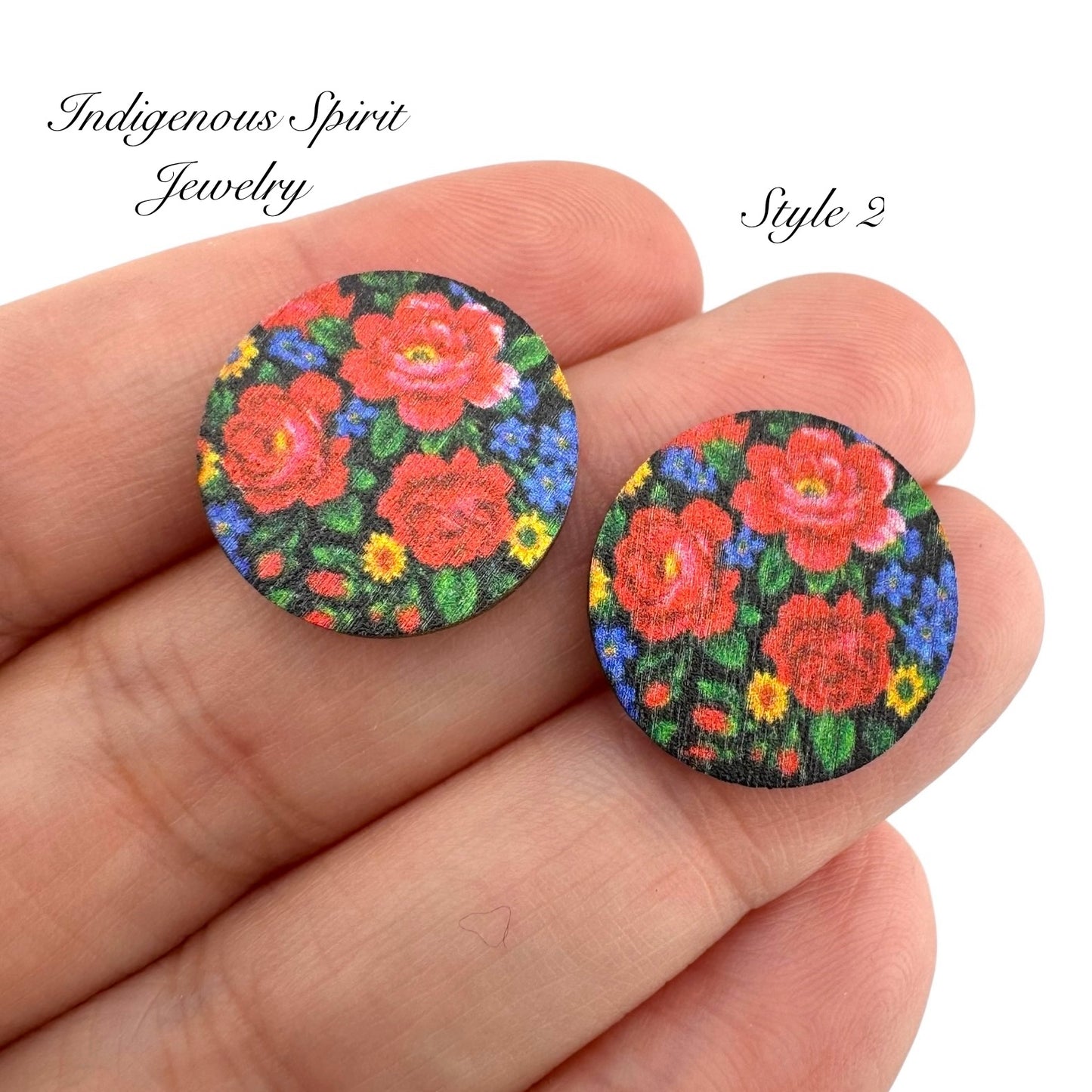 Wooden Kokum Scarf 18mm Circle Cabochons