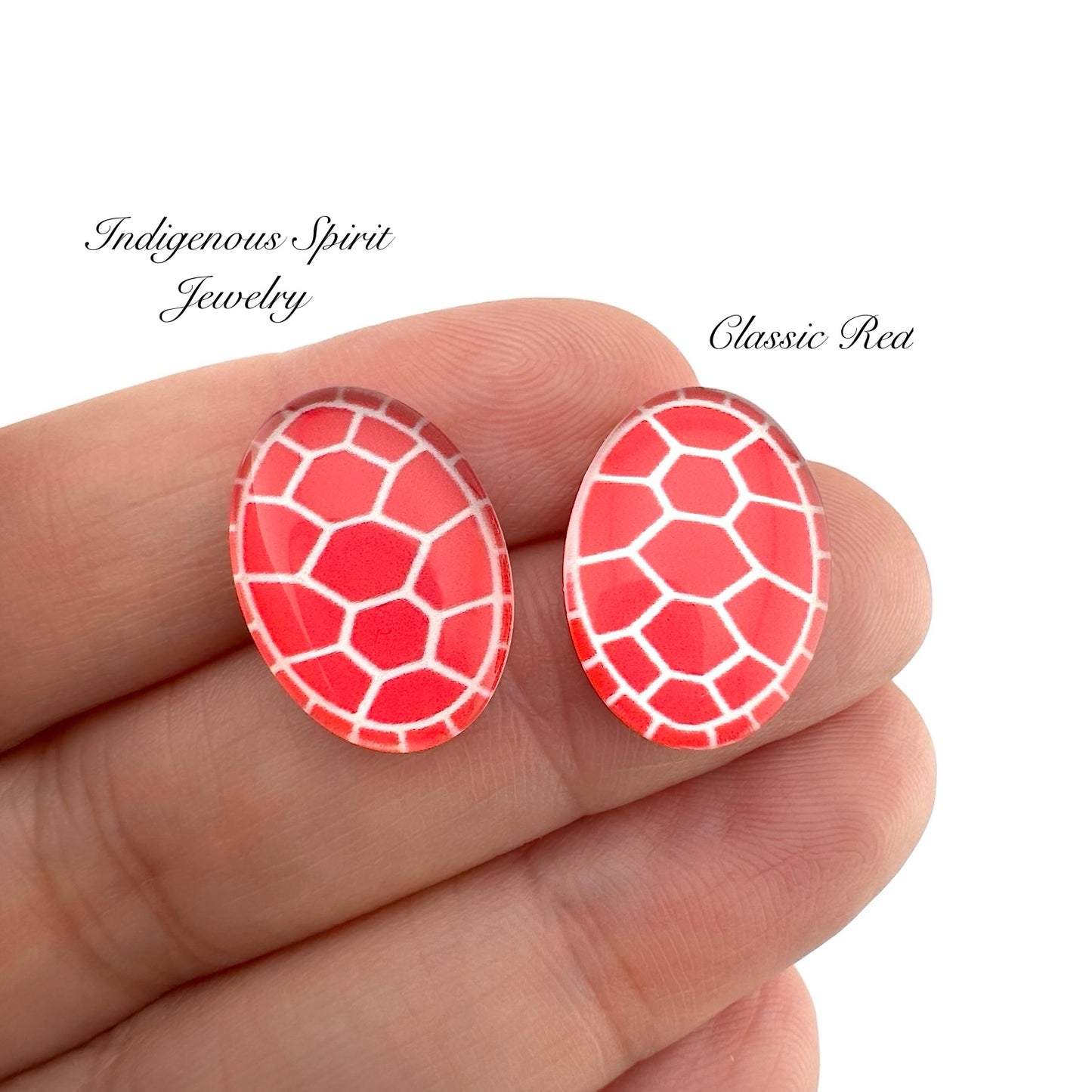 18mm x 14mm Turtle Shell Glass Cabochons