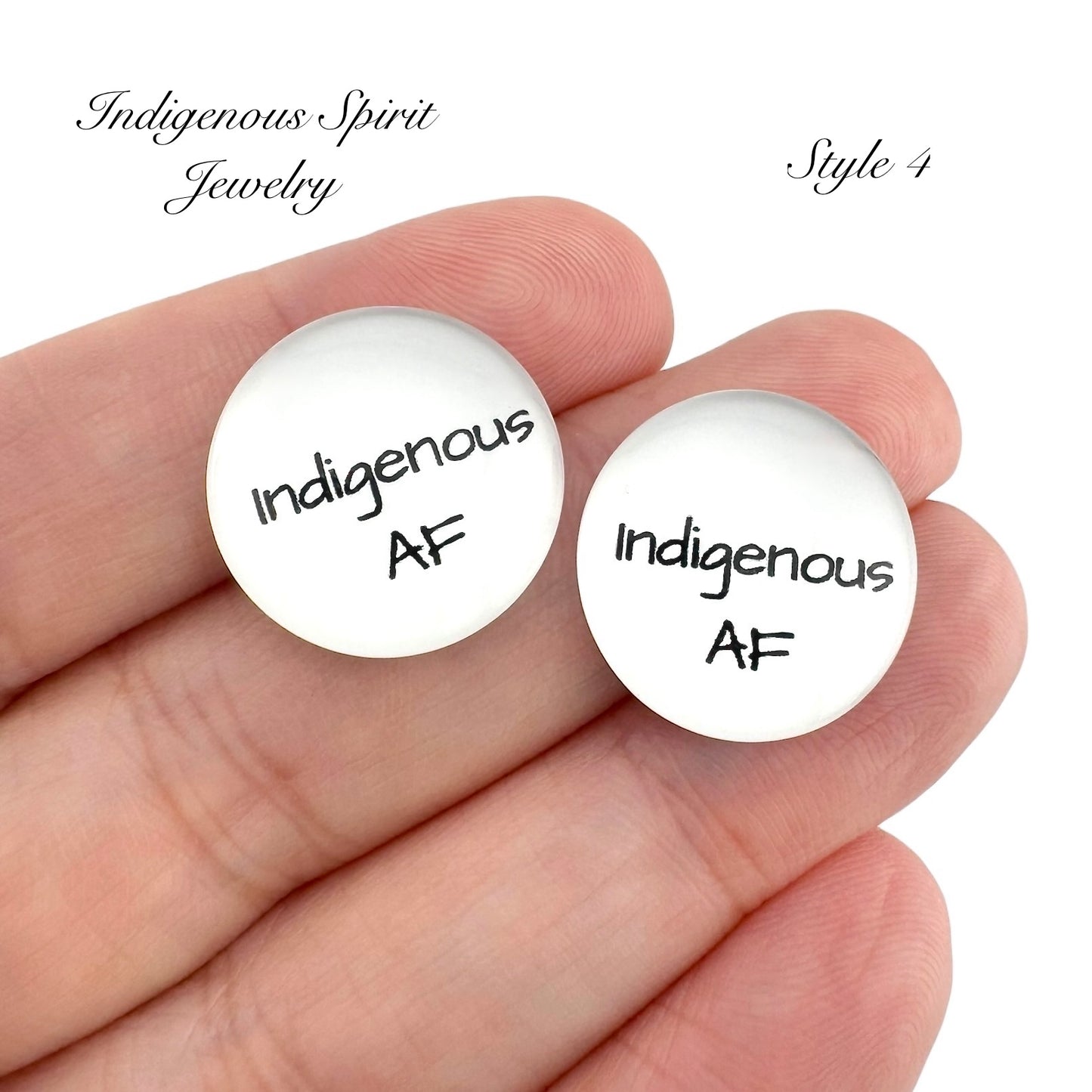 18mm Indigenous Sayings Glass Cabochons
