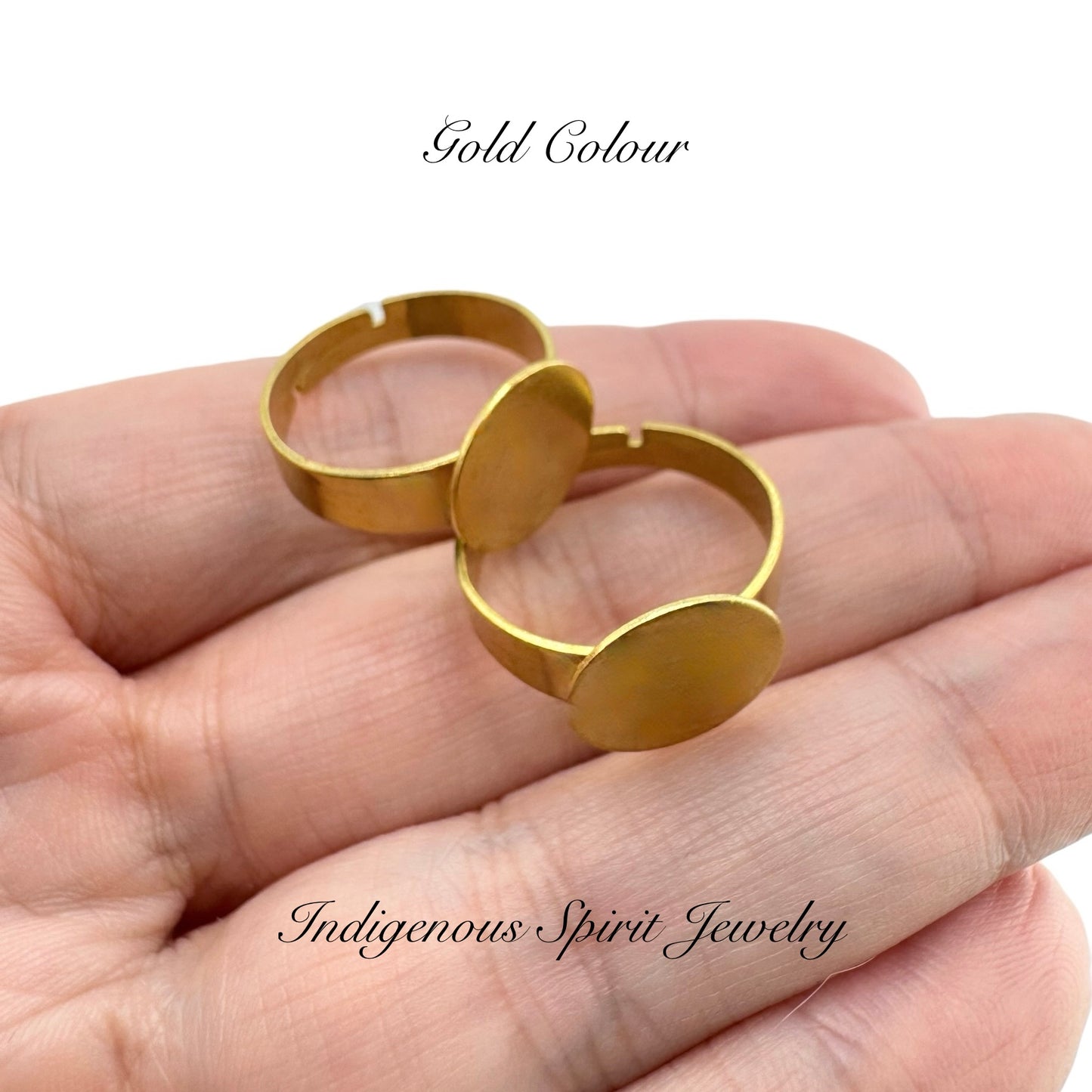 Stainless Steep Adjustable Ring Blanks (5 piece bag)