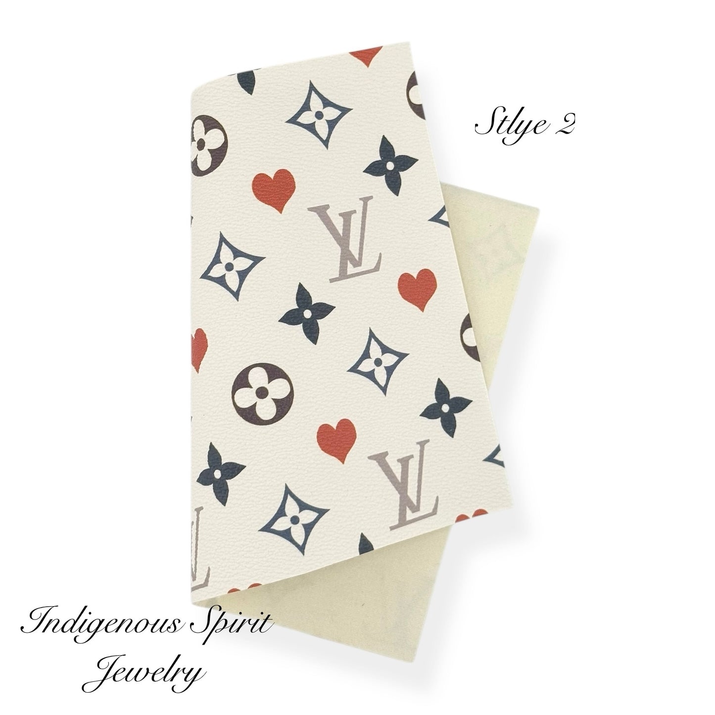 Style 3 - Pink & Love Inspired Fancy Letter Faux Leather Backing