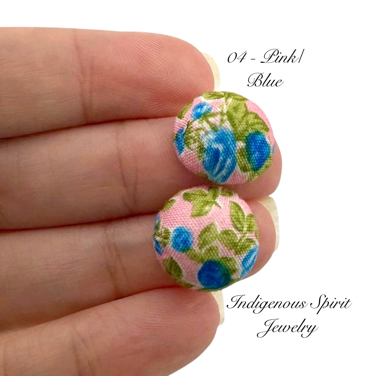 15mm Rose Fabric Covered Cabochons