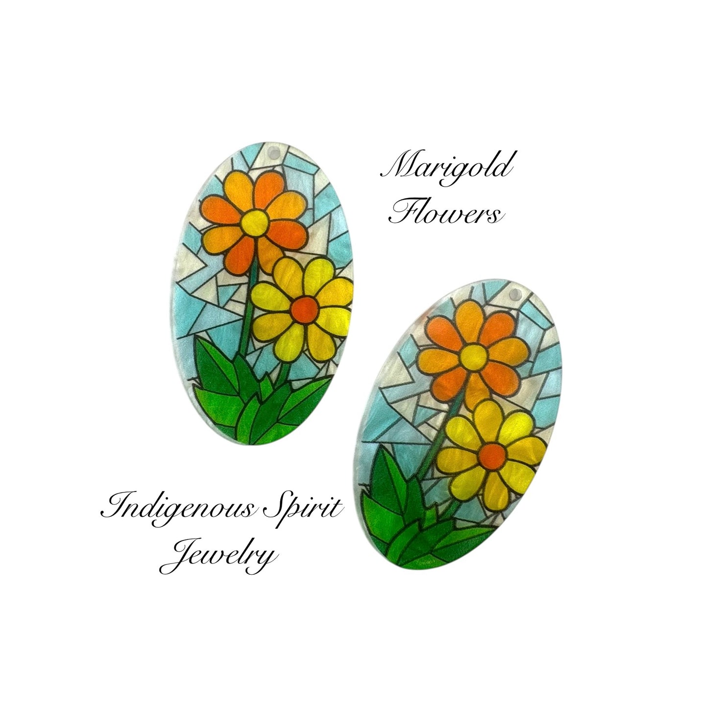 Stained Glass Look Acrylic Cabochons