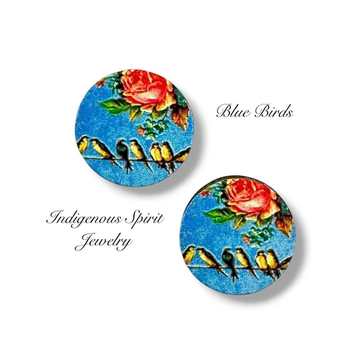 16mm Round Wood Embossed Design Cabochons (set 4)