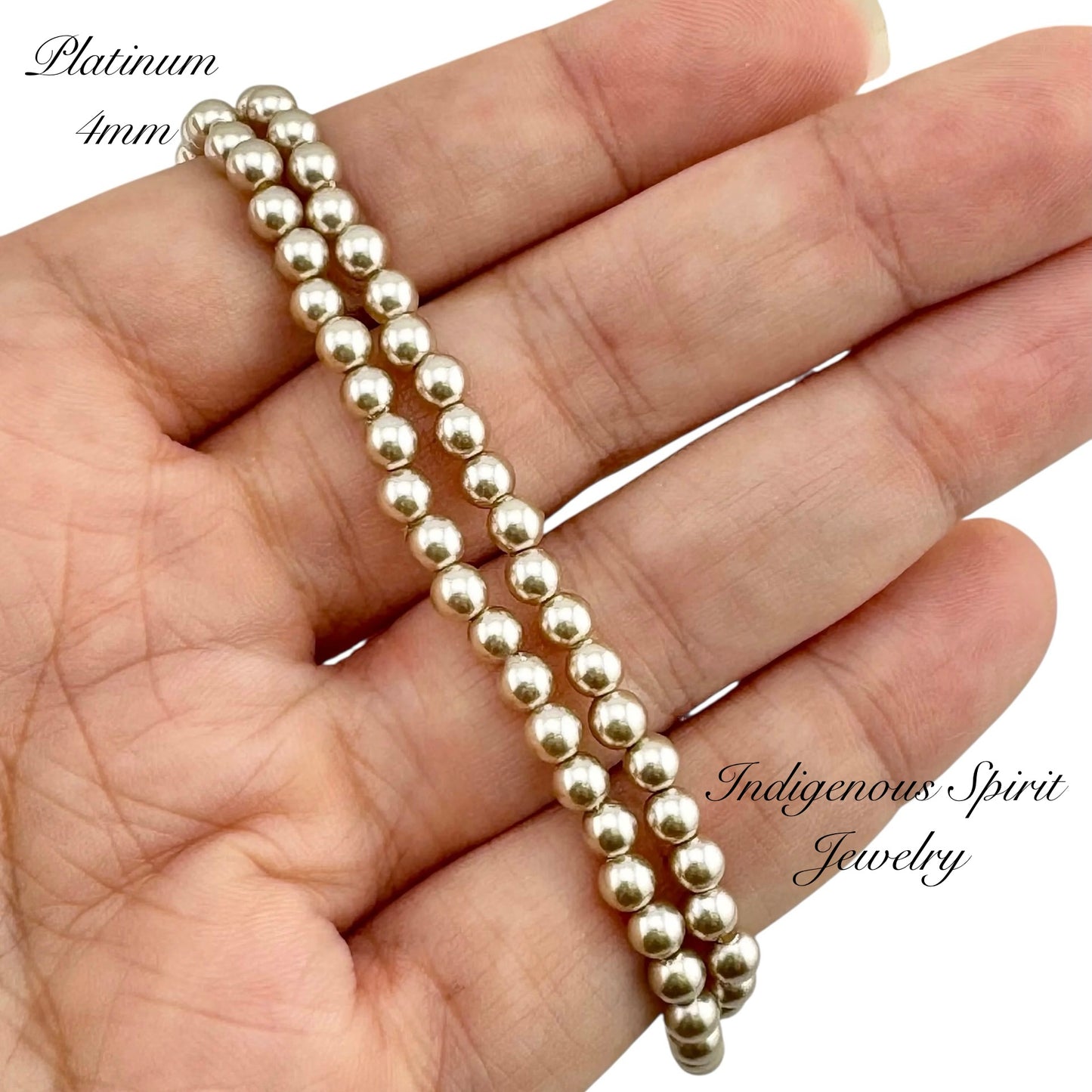 4mm Glass Pearl Strands