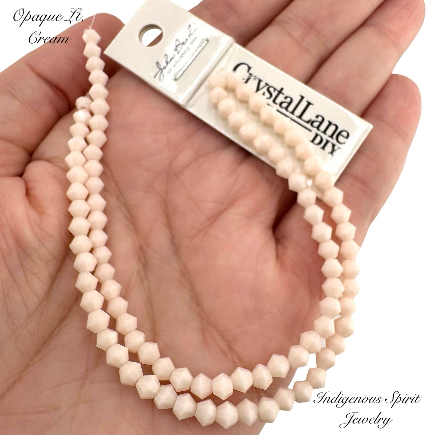 4mm Opaque Light Cream - Crystal Lane