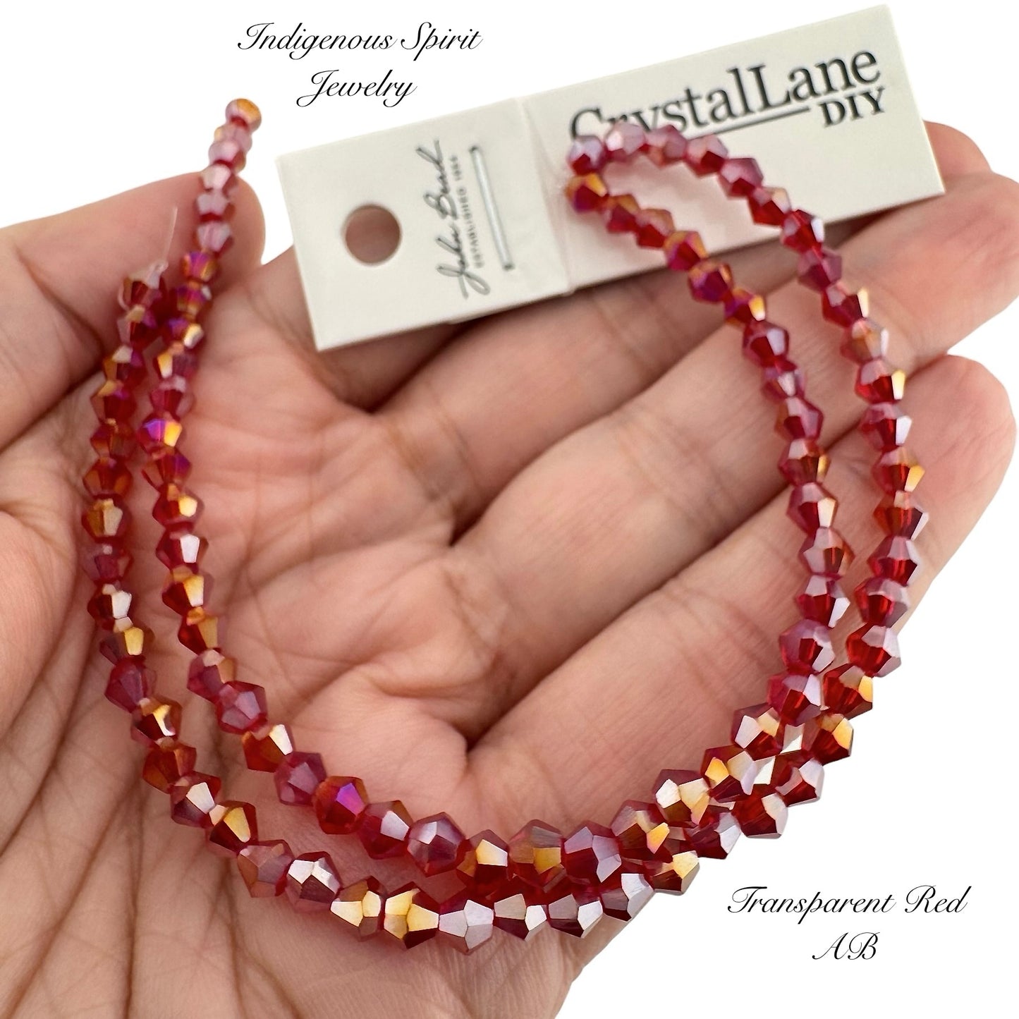 4mm Transparent Red AB - Crystal Lane