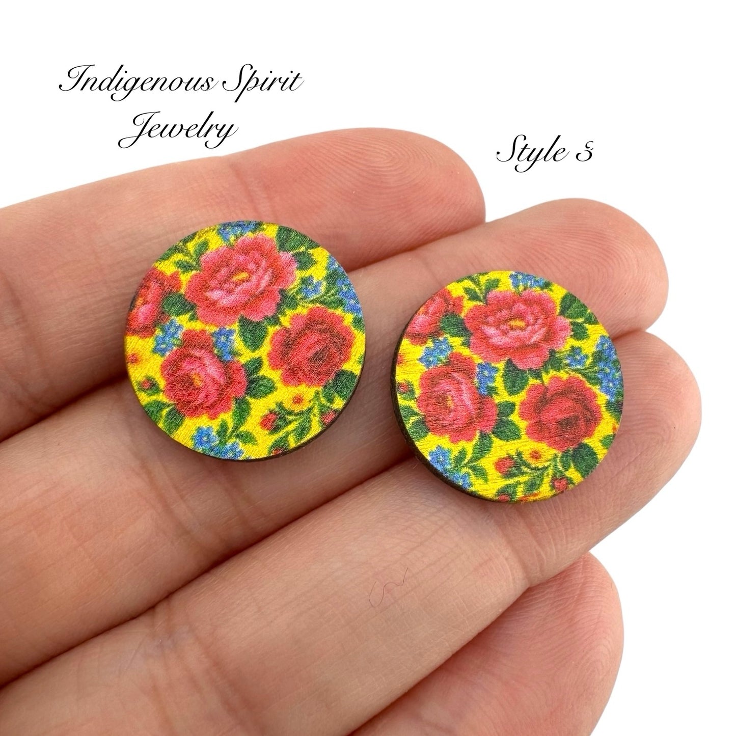 Wooden Kokum Scarf 18mm Circle Cabochons