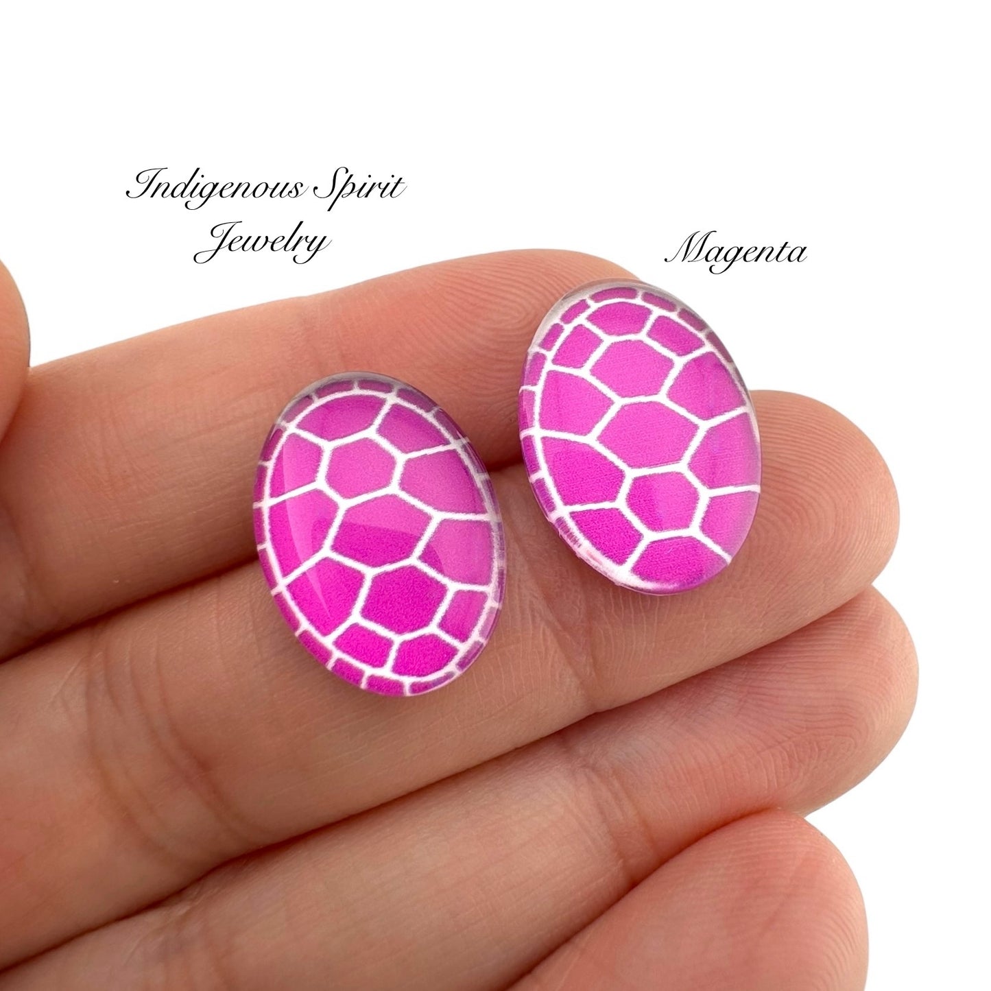 18mm x 14mm Turtle Shell Glass Cabochons