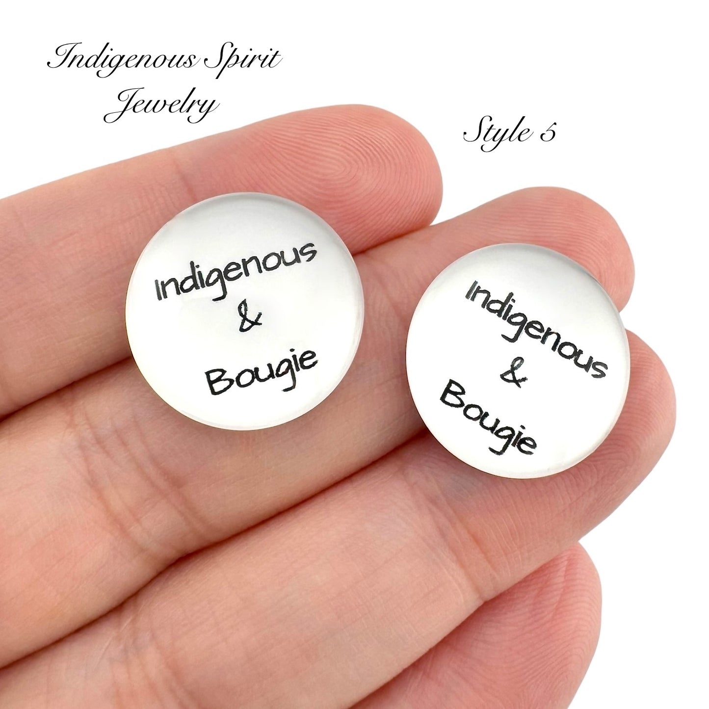 18mm Indigenous Sayings Glass Cabochons
