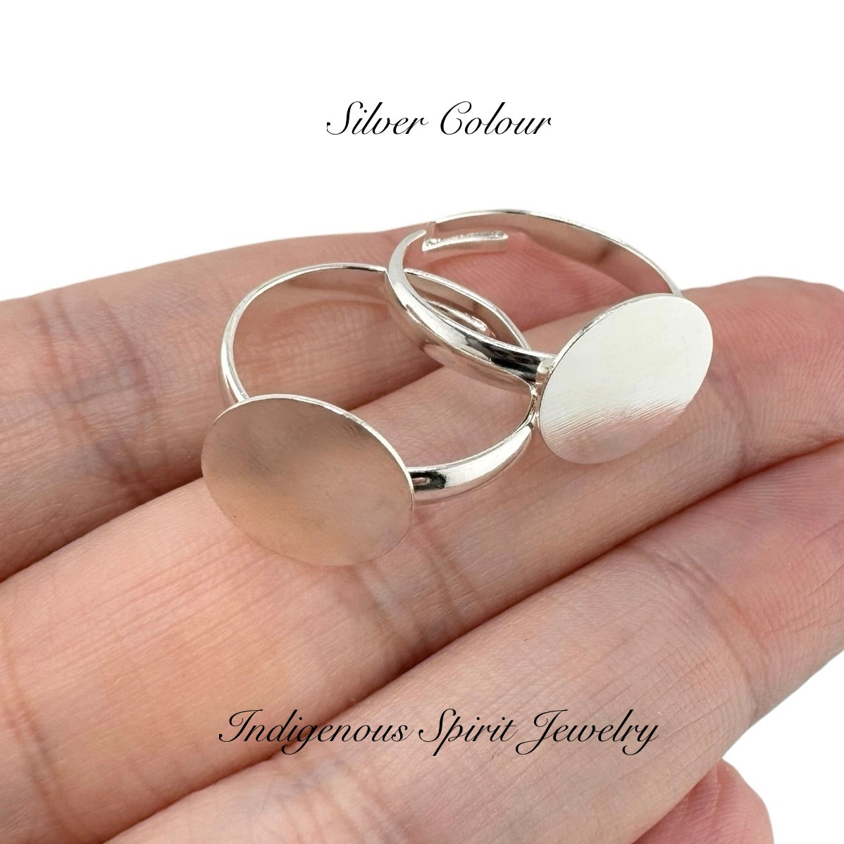 Stainless Steep Adjustable Ring Blanks (5 piece bag)