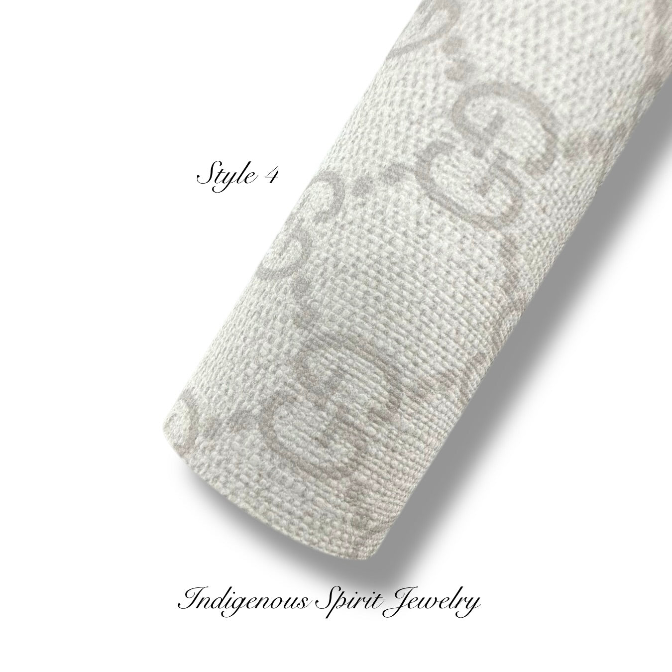 Style 2 - Fancy Letter Faux Leather Backing