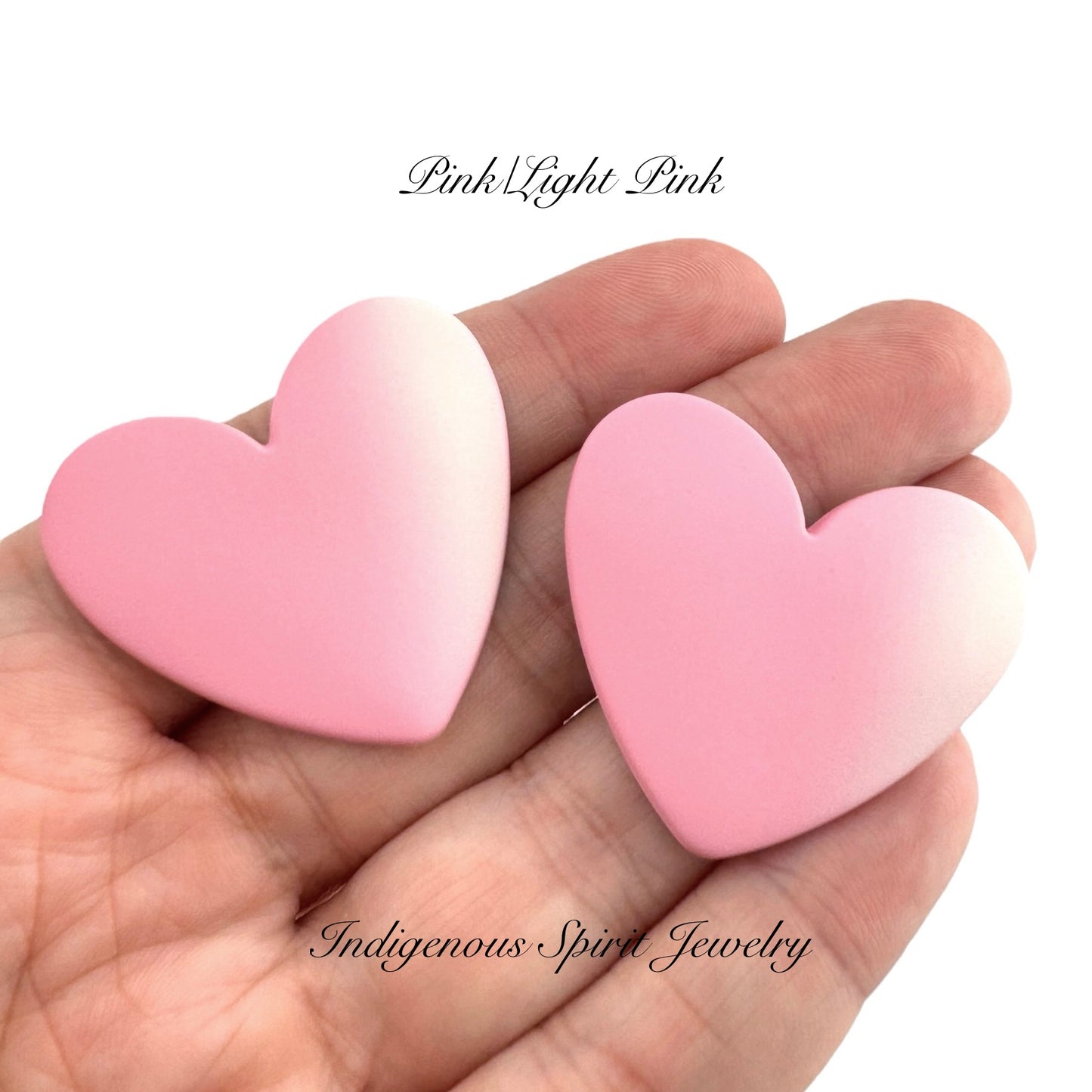 Two Tone XL Matte Heart Cabochons