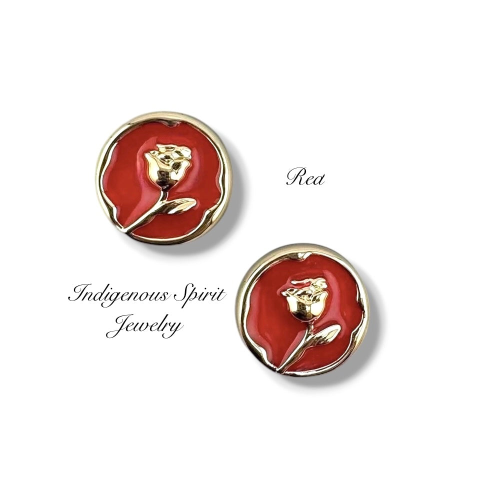 18mm Gold Rose Coloured Cabochons