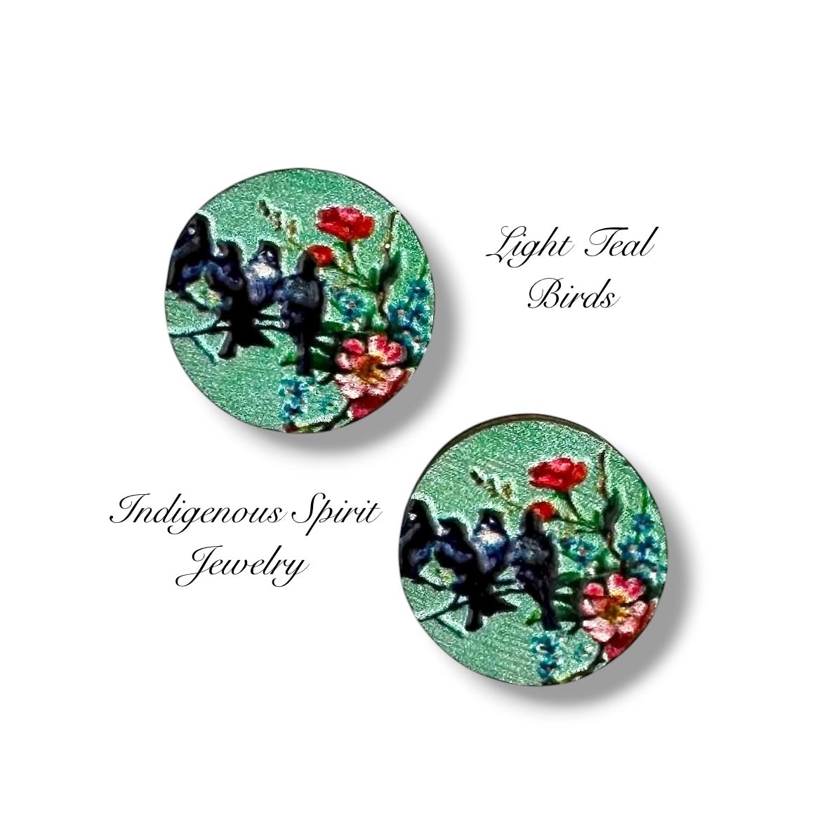 16mm Round Wood Embossed Design Cabochons (set 4)