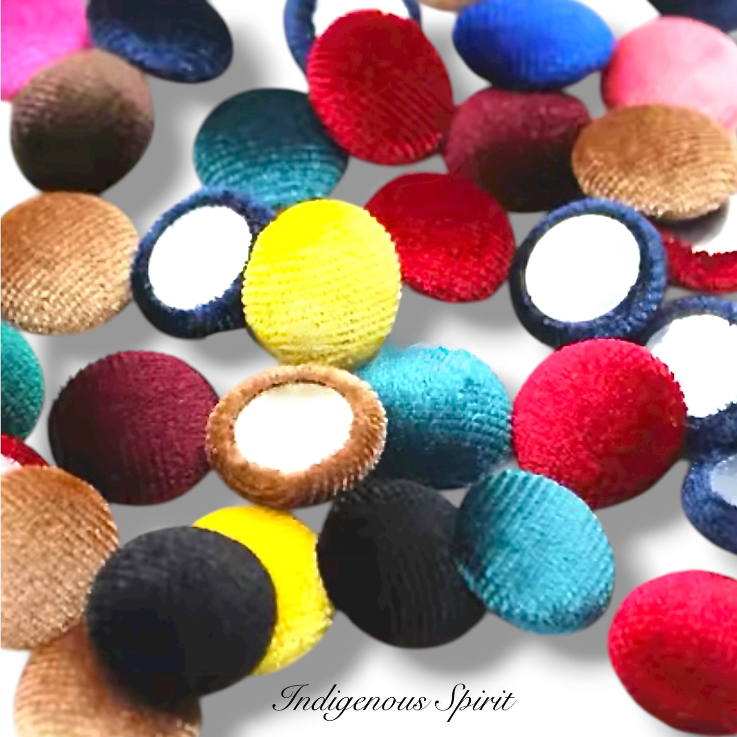 Velvet Circle Shaped Cabochons