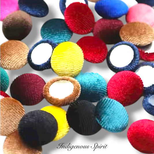 Velvet Circle Shaped Cabochons