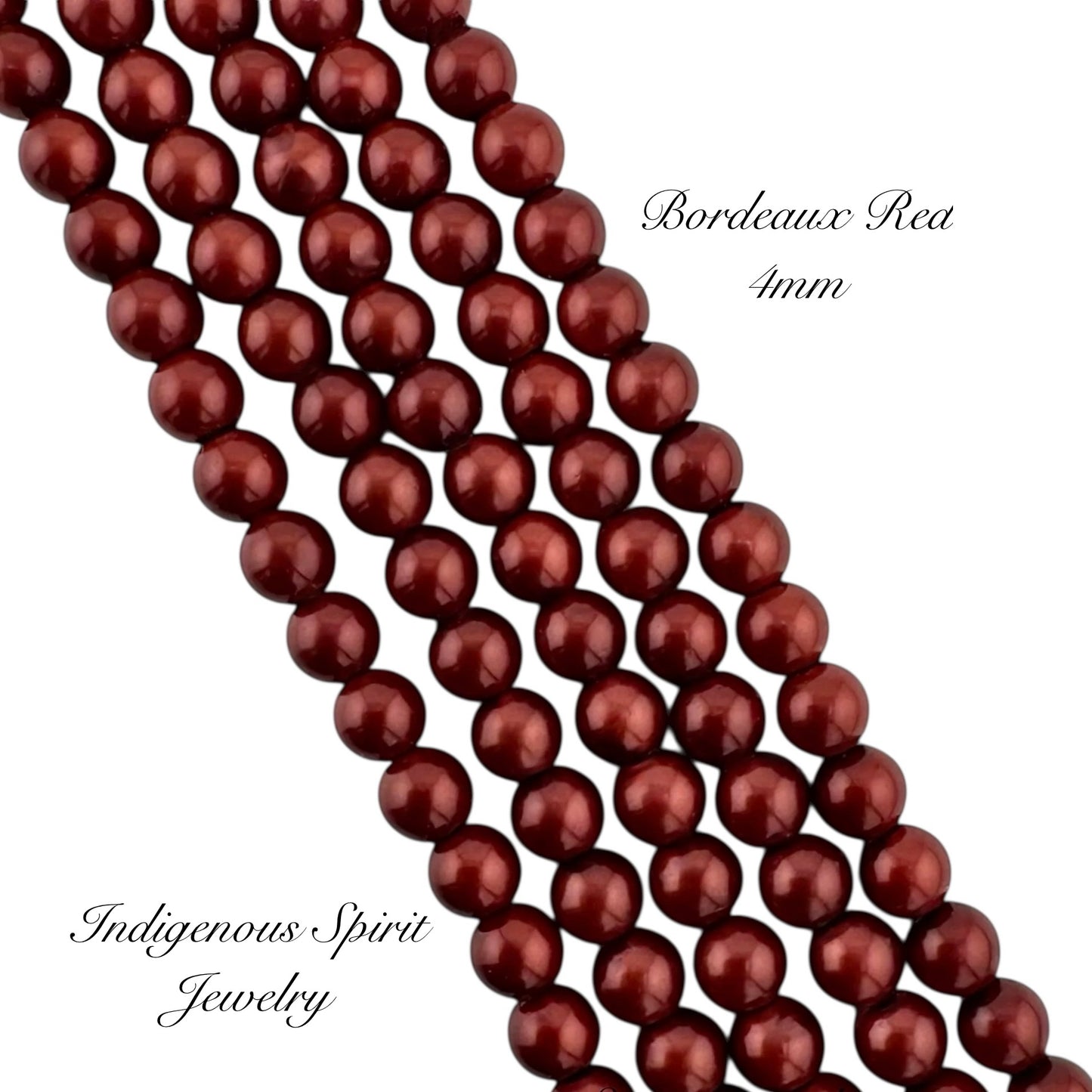 4mm Glass Pearl Strands