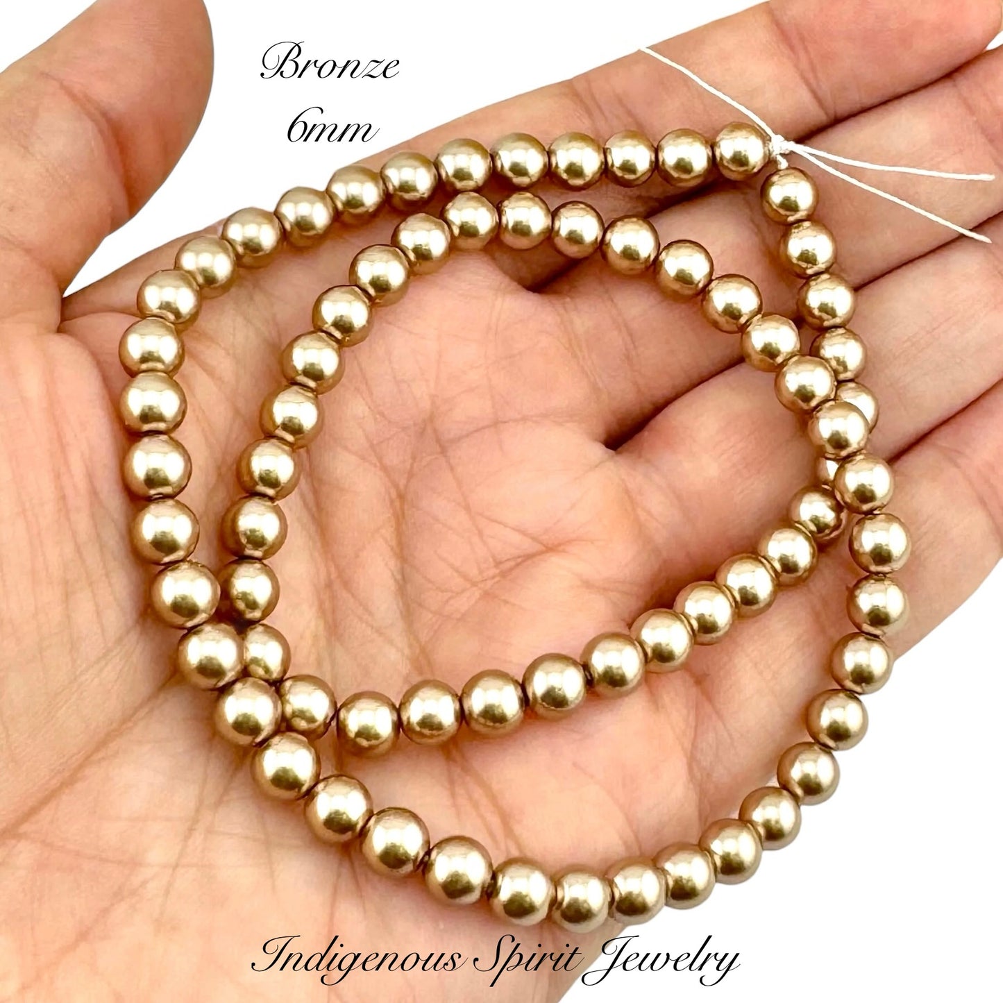 6mm Glass Pearl Strands