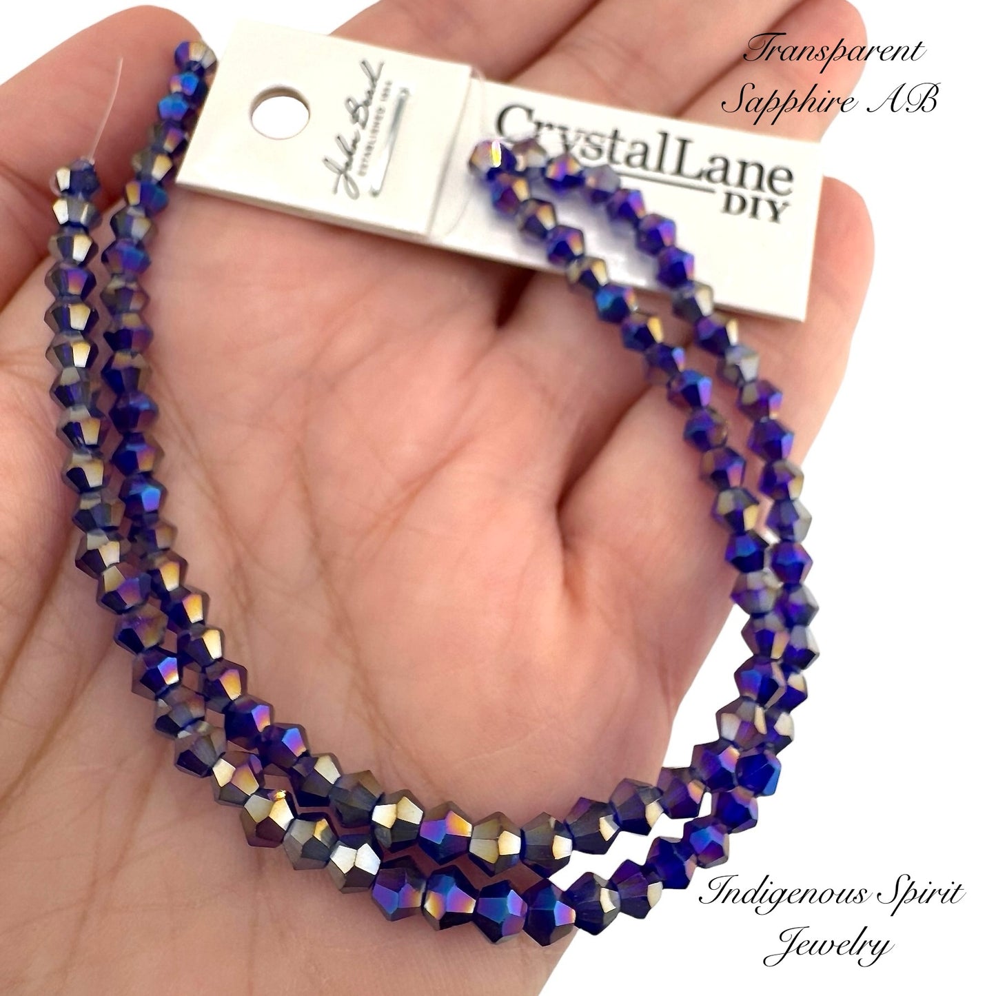 4mm Transparent Sapphire AB - Crystal Lane
