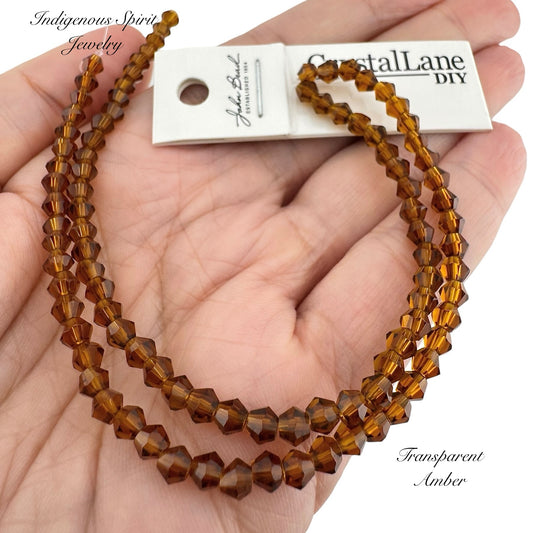 4mm Transparent Amber - Crystal Lane