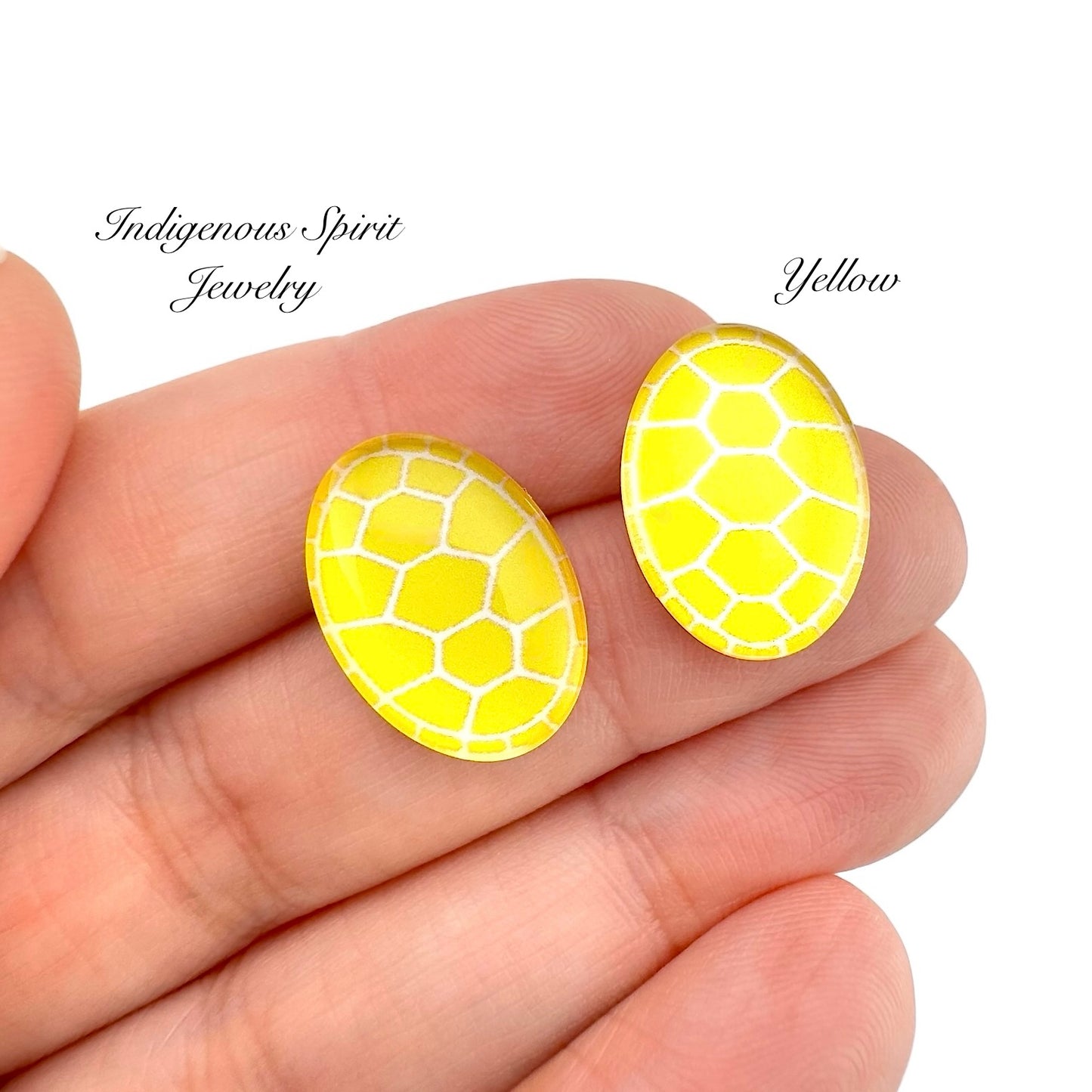 18mm x 14mm Turtle Shell Glass Cabochons