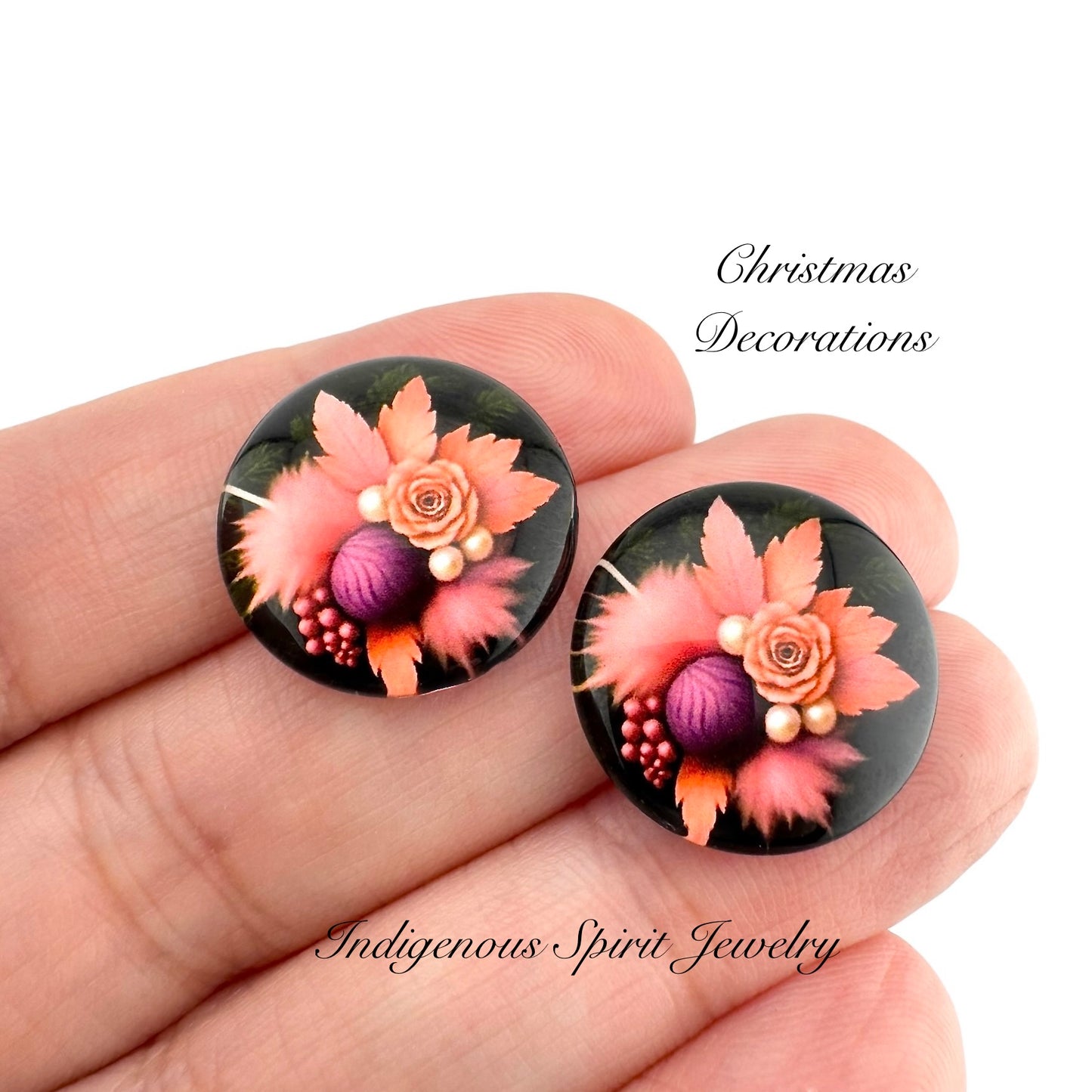 18mm "Christmas Collection" Glass Cabochons