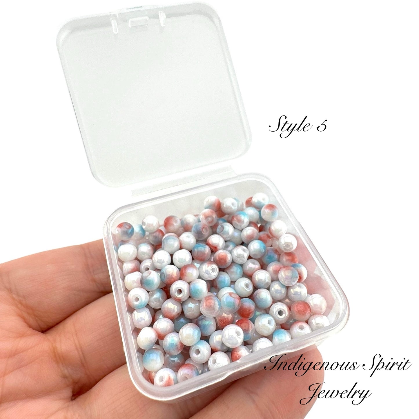 4mm Multi-colour Glass Pearl Beads - 20g box (12 colours!)