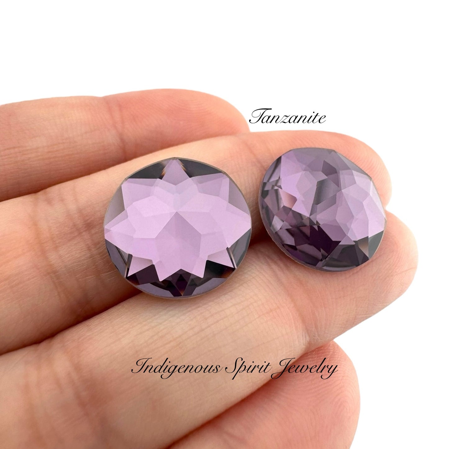 COLLECTION - 16mm Circle Flower Cut K9 Crystal Cabochons