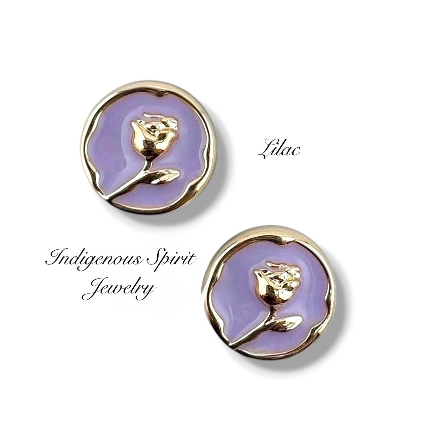 18mm Gold Rose Coloured Cabochons