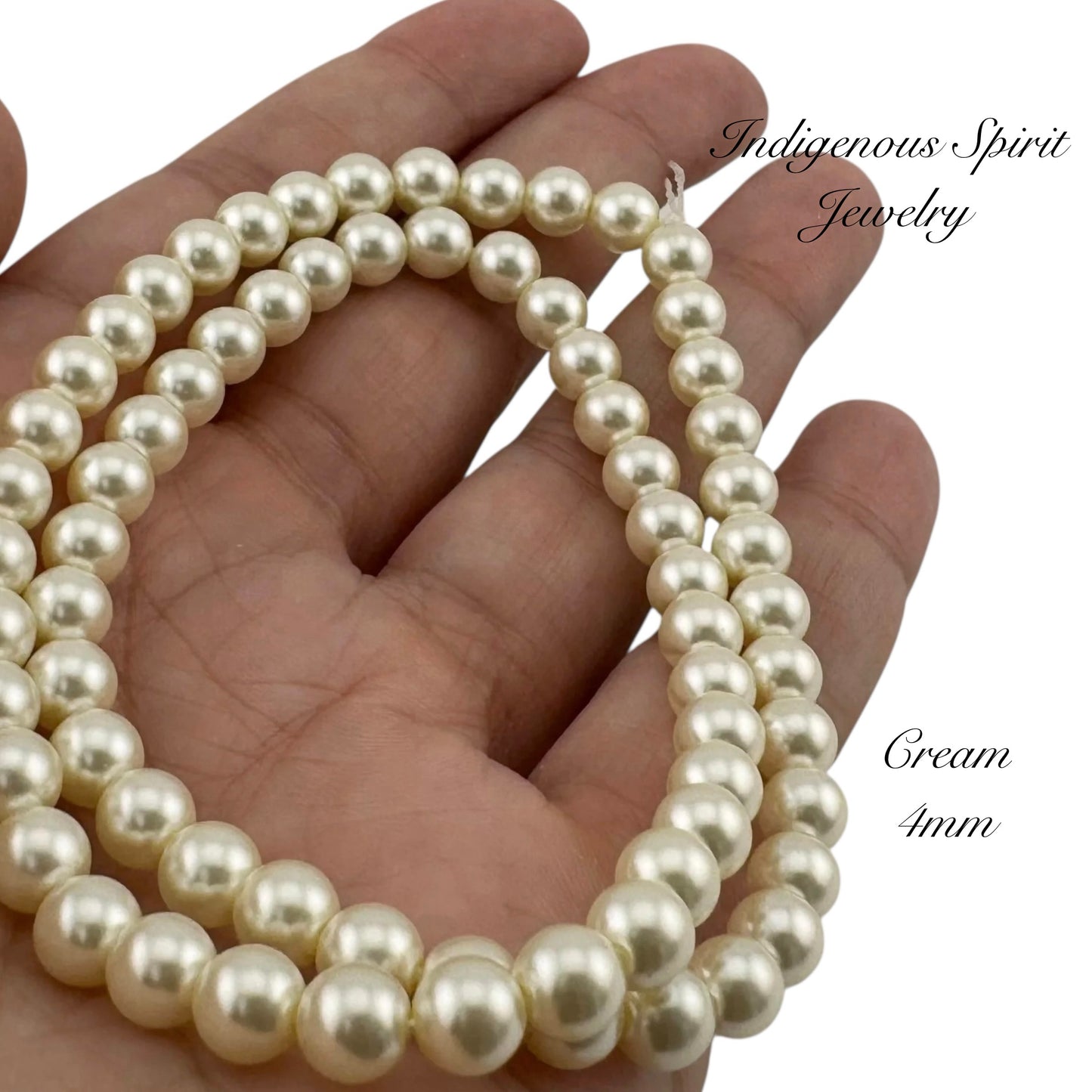 6mm Glass Pearl Strands