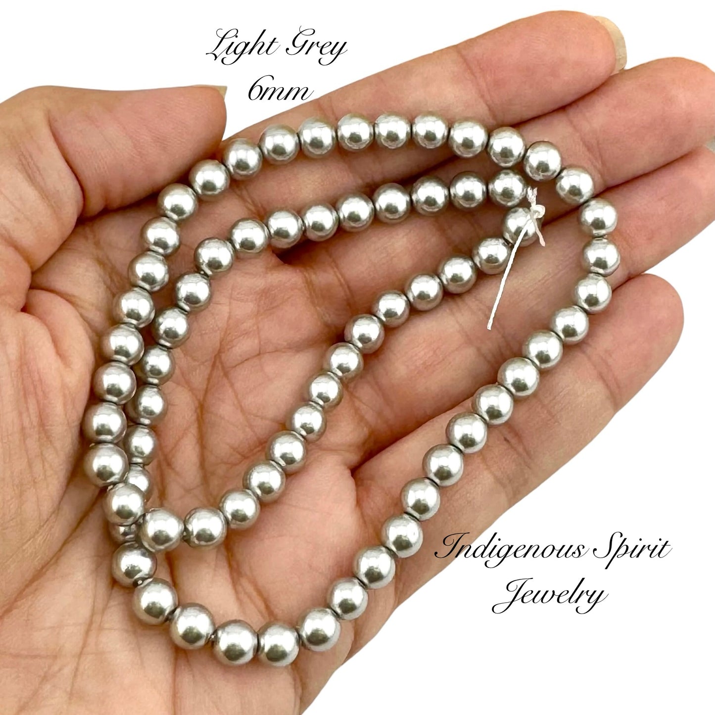 6mm Glass Pearl Strands