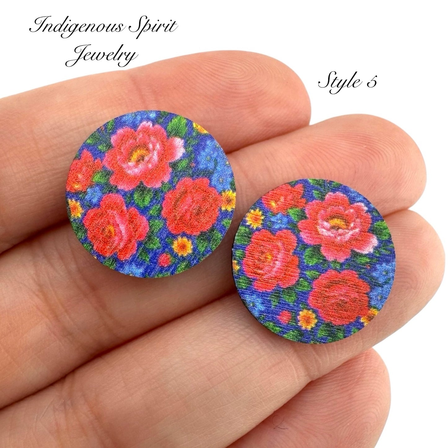 Wooden Kokum Scarf 18mm Circle Cabochons