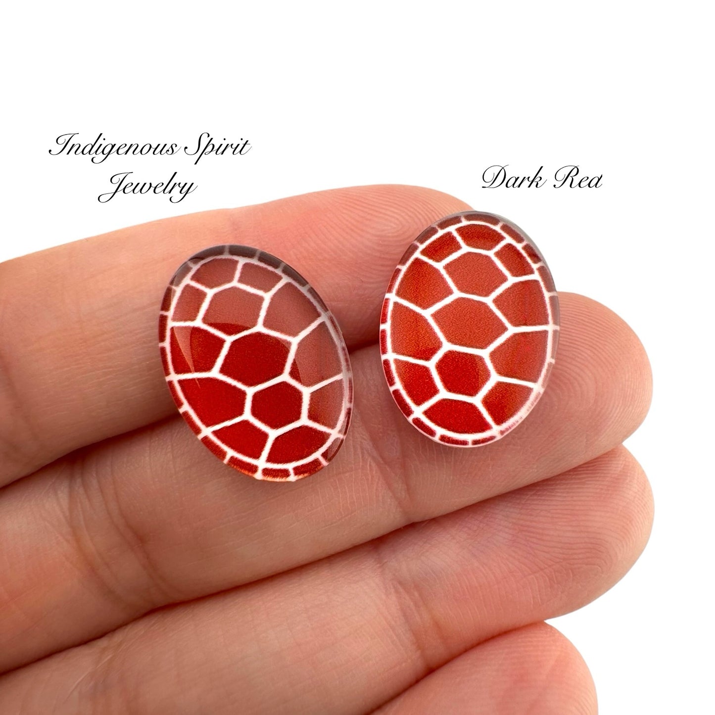 18mm x 14mm Turtle Shell Glass Cabochons