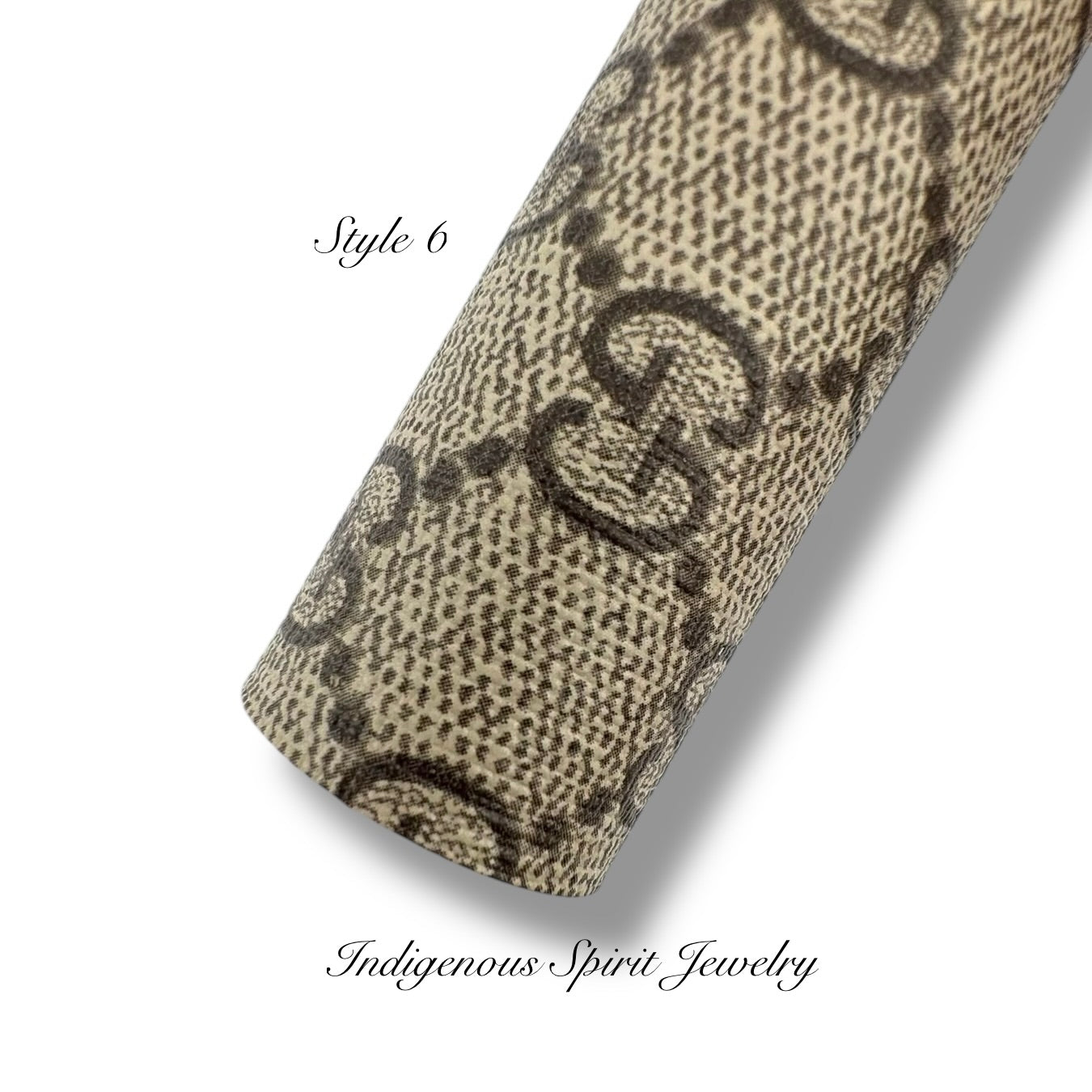 Style 2 - Fancy Letter Faux Leather Backing