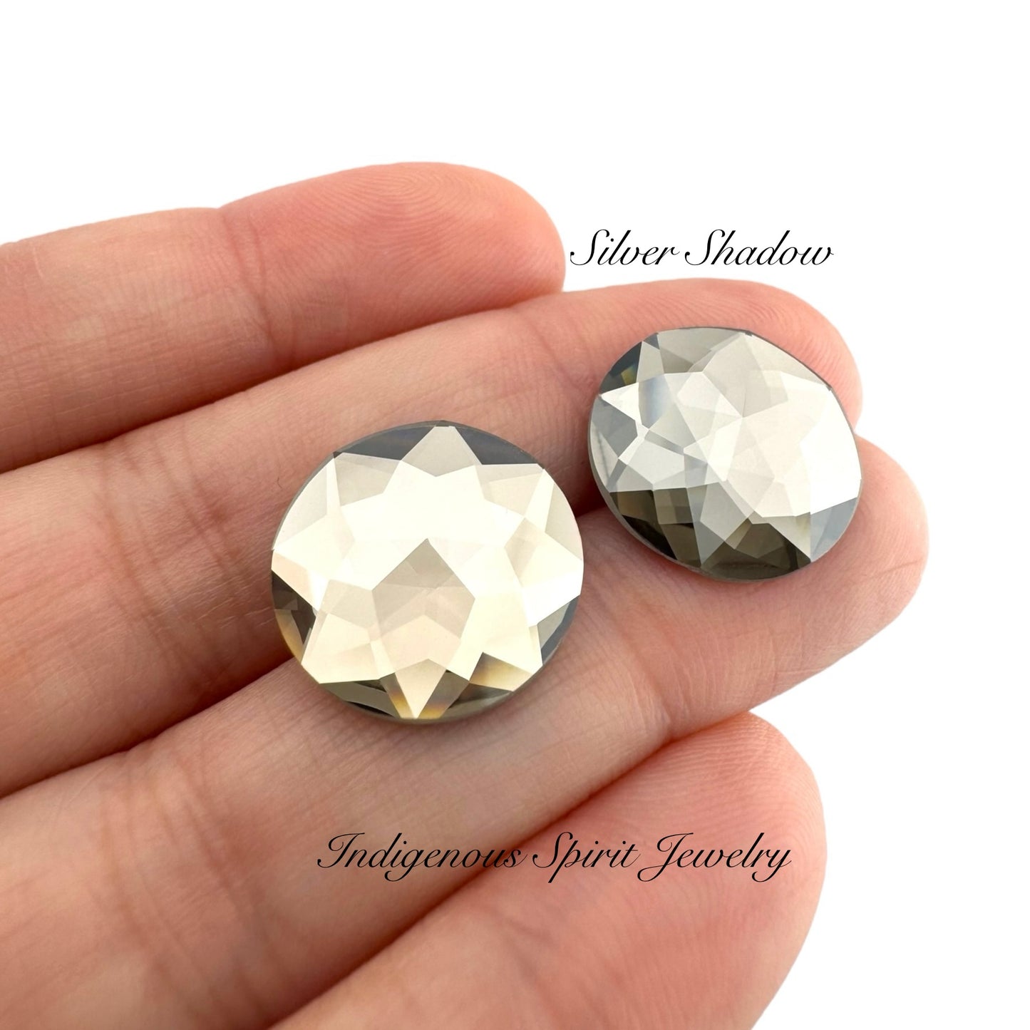 COLLECTION - 16mm Circle Flower Cut K9 Crystal Cabochons