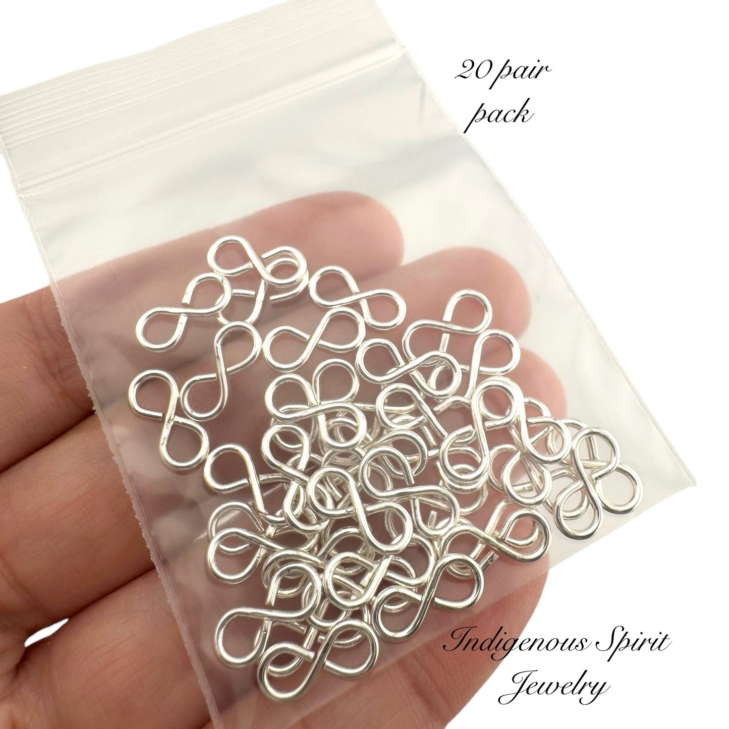 Silver Colour Plated Figure 8 Connectors